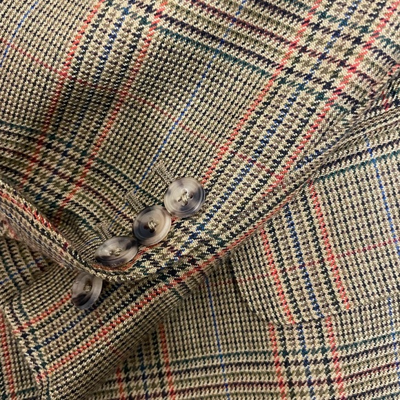 ALFRED DUNHILL Made in Italy Check Print Pure Cashmere 3-Button Jacket Size 42 L - Picture 9 of 9